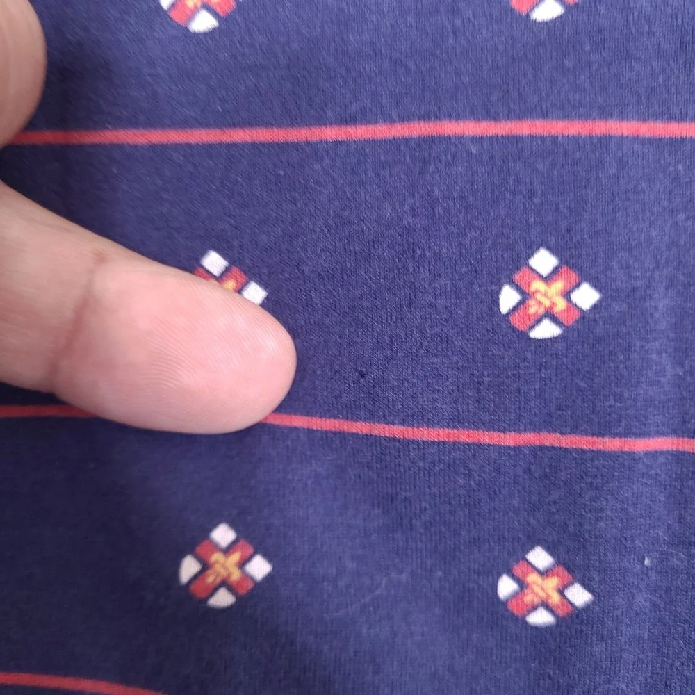 Polo Ralph‎ Lauren Golf Polo Shirt Mens Large Crest Shield Geometric Striped